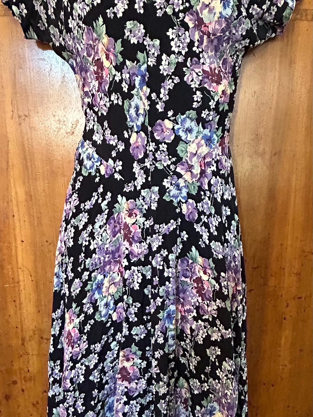 VTG 90’s Starina Bias Cut Floral Midi Skirt Basque Yoke 90’s does 40’s